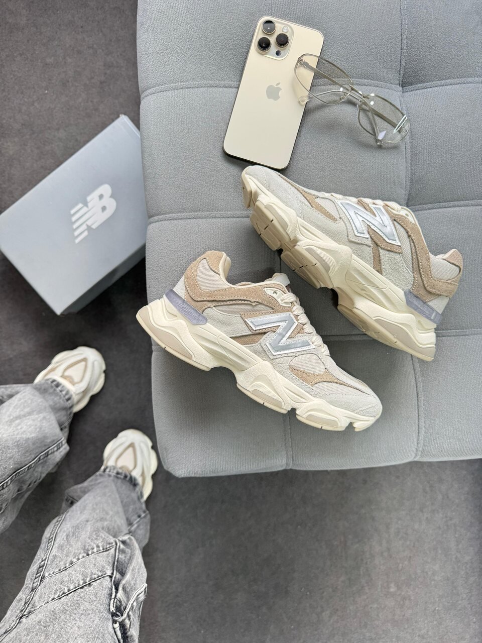 4 New Balance 9060 Nude - Imagem 1